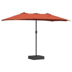 vidaXL Parasol de Grădină Terracota 385 x 209 x 244 cm Poliester