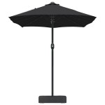 vidaXL Parasol de Grădină Negru 385 x 209 x 244 cm Poliester