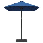 vidaXL Parasol de Grădină Albastru azur 385 x 209 x 244 cm Poliester