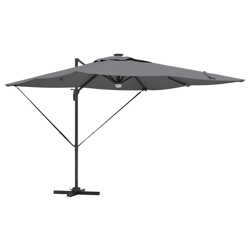 vidaXL Parasol Roma Antracit 286 x 285 x 270 cm Aluminiu, Poliester