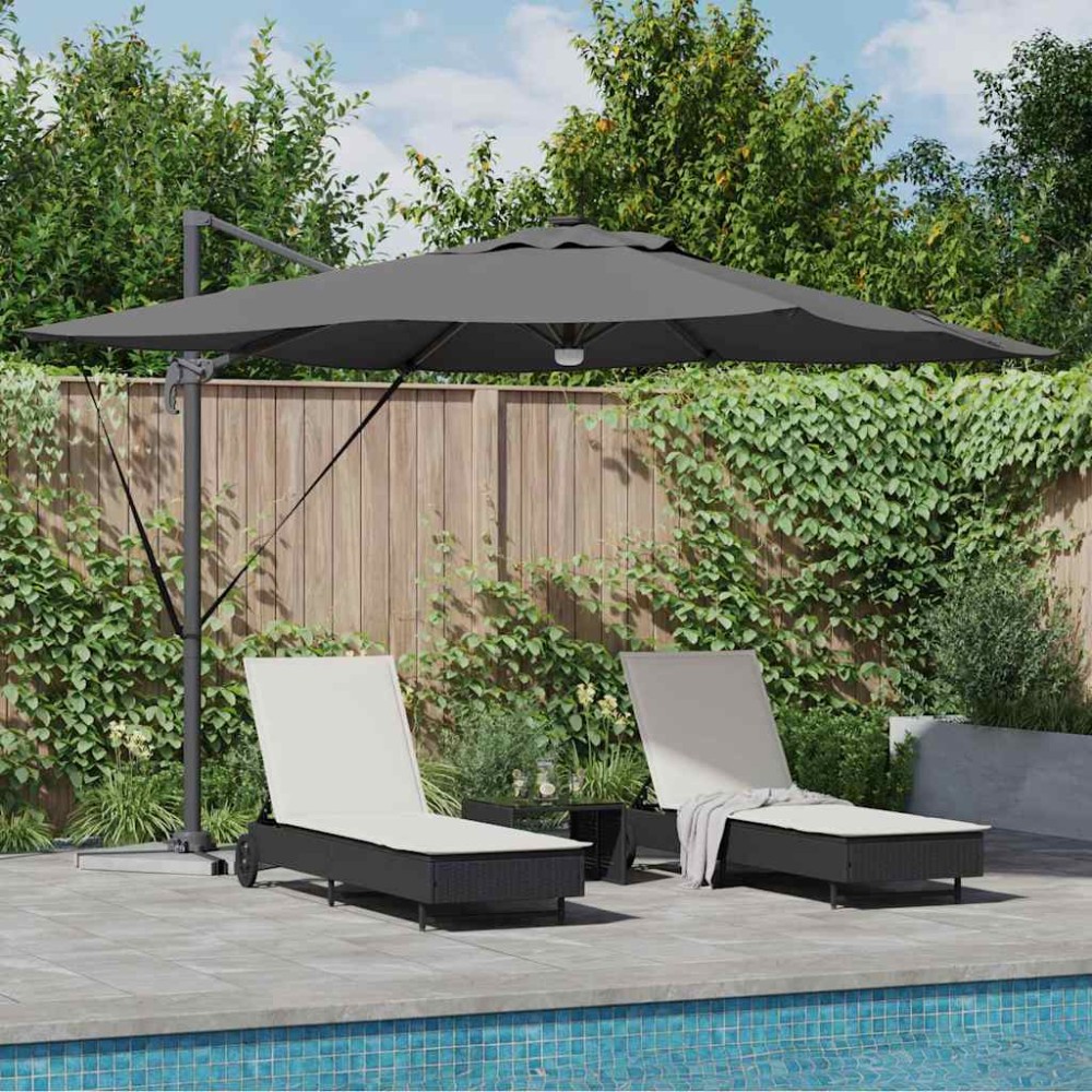 vidaXL Parasol Roma Antracit 286 x 285 x 270 cm Aluminiu, Poliester