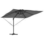 vidaXL Parasol Roma Antracit 286 x 285 x 270 cm Aluminiu, Poliester