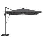 vidaXL Parasol Roma Antracit 286 x 285 x 270 cm Aluminiu, Poliester
