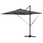 vidaXL Parasol Roma Antracit 286 x 285 x 270 cm Aluminiu, Poliester
