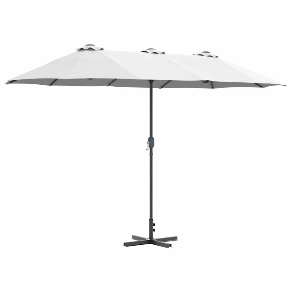vidaXL Parasol de Grădină Nisipiu 370 x 197 x 239 cm