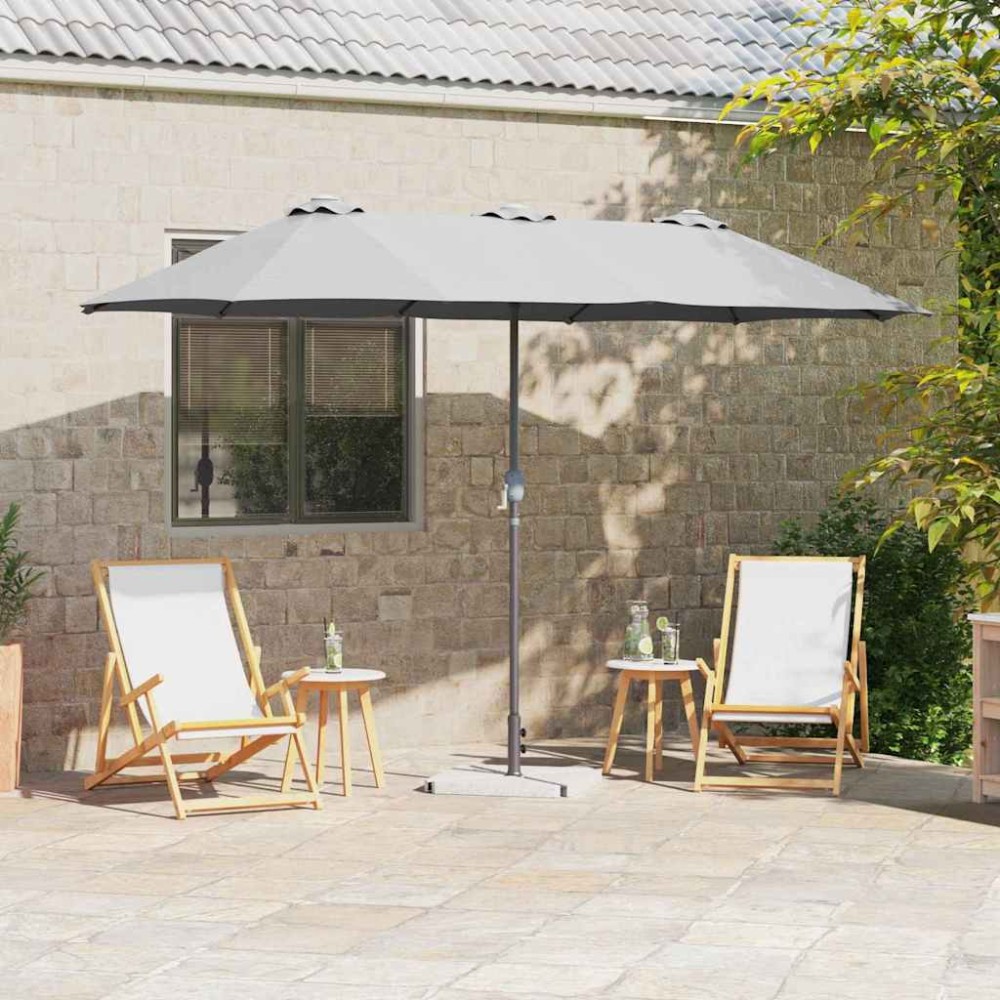 vidaXL Parasol de Grădină Nisipiu 370 x 197 x 239 cm