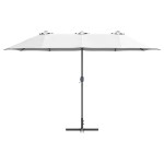 vidaXL Parasol de Grădină Nisipiu 370 x 197 x 239 cm