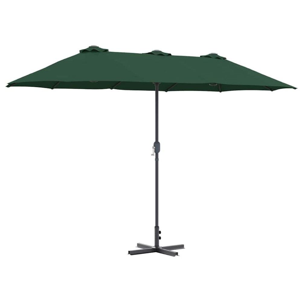vidaXL Parasol de Grădină Verde 370 x 197 x 239 cm