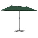 vidaXL Parasol de Grădină Verde 370 x 197 x 239 cm