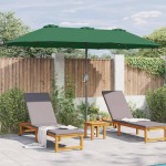 vidaXL Parasol de Grădină Verde 370 x 197 x 239 cm