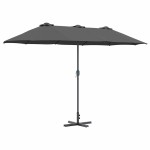 vidaXL Parasol de Grădină Antracit 370 x 197 x 239 cm vidaXL Parasol de Grădină Antracit 370 x 197 x 239 cm