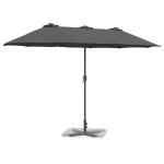 vidaXL Parasol de Grădină Antracit 370 x 197 x 239 cm vidaXL Parasol de Grădină Antracit 370 x 197 x 239 cm
