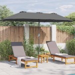 vidaXL Parasol de Grădină Antracit 370 x 197 x 239 cm vidaXL Parasol de Grădină Antracit 370 x 197 x 239 cm