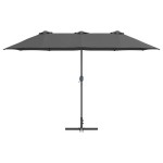 vidaXL Parasol de Grădină Antracit 370 x 197 x 239 cm vidaXL Parasol de Grădină Antracit 370 x 197 x 239 cm