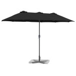 vidaXL Parasol de Grădină Negru 370 x 197 x 239 cm