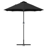 vidaXL Parasol de Grădină Negru 370 x 197 x 239 cm