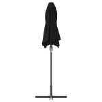 vidaXL Parasol de Grădină Negru 370 x 197 x 239 cm