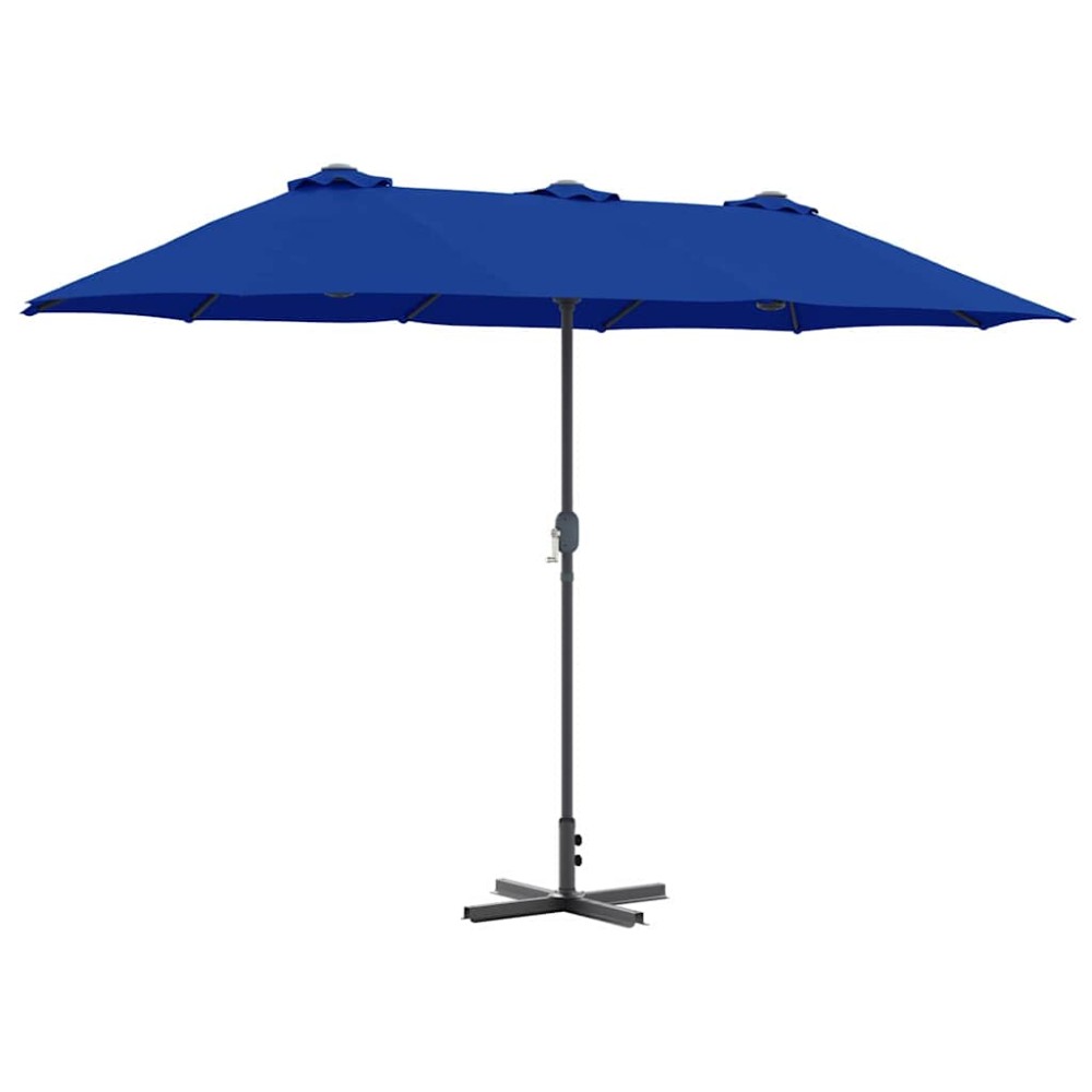 vidaXL Parasol de Grădină albastru 370 x 197 x 239 cm
