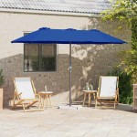 vidaXL Parasol de Grădină albastru 370 x 197 x 239 cm vidaXL Parasol de Grădină albastru 370 x 197 x 239 cm