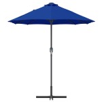 vidaXL Parasol de Grădină albastru 370 x 197 x 239 cm vidaXL Parasol de Grădină albastru 370 x 197 x 239 cm