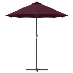 vidaXL Parasol de Grădină Roșu bordo 370 x 197 x 239 cm