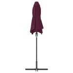 vidaXL Parasol de Grădină Roșu bordo 370 x 197 x 239 cm