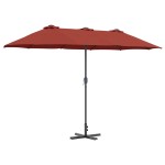 vidaXL Parasol de Grădină Terracota 370 x 197 x 239 cm