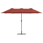 vidaXL Parasol de Grădină Terracota 370 x 197 x 239 cm