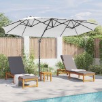 vidaXL Parasol cu braț cantilever pentru grădină Nisipiu vidaXL Parasol cu braț cantilever pentru grădină Nisipiu