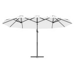 vidaXL Parasol cu braț cantilever pentru grădină Nisipiu vidaXL Parasol cu braț cantilever pentru grădină Nisipiu