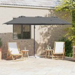 vidaXL Parasol cu braț cantilever pentru grădină Antracit vidaXL Parasol cu braț cantilever pentru grădină Antracit