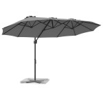 vidaXL Parasol cu braț cantilever pentru grădină Antracit vidaXL Parasol cu braț cantilever pentru grădină Antracit