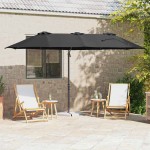 vidaXL Parasol cu braț cantilever pentru grădină Negru vidaXL Parasol cu braț cantilever pentru grădină Negru