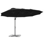 vidaXL Parasol cu braț cantilever pentru grădină Negru vidaXL Parasol cu braț cantilever pentru grădină Negru