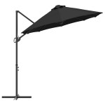 vidaXL Parasol cu braț cantilever pentru grădină Negru vidaXL Parasol cu braț cantilever pentru grădină Negru