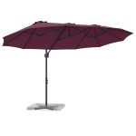 vidaXL Parasol cu braț cantilever pentru grădină Roșu bordo vidaXL Parasol cu braț cantilever pentru grădină Roșu bordo