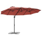 vidaXL Umbrelă de soare Terracota 372 x 198 x 243 cm