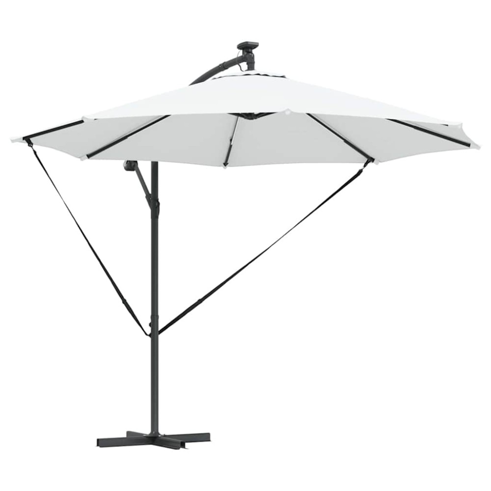 vidaXL Umbrelă de soare Nisipiu 294 x 294 x 248 cm