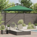 vidaXL Umbrelă de soare Verde 294 x 294 x 248 cm Poliester și Aluminiu