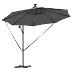 vidaXL Parasol banana cu brațe Antracit 294 x 294 x 248 cm vidaXL Parasol banana cu brațe Antracit 294 x 294 x 248 cm