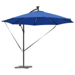 vidaXL Umbrelă de soare Albastru azur 294 x 294 x 248 cm
