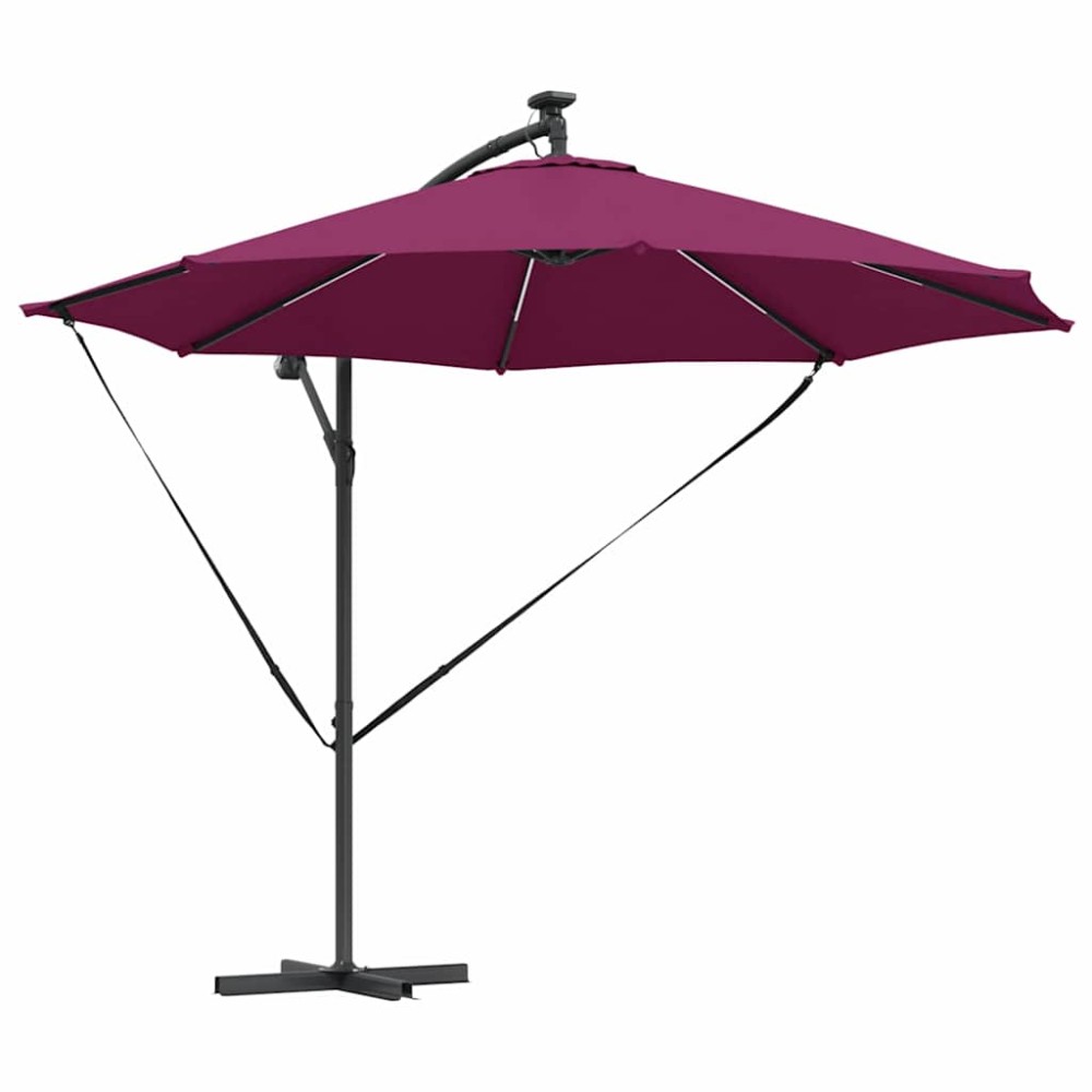 vidaXL Umbrelă de soare Roșu Bordeaux 294 x 294 x 248 cm