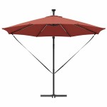 vidaXL Umbrelă de soare Terracota 294 x 294 x 248 cm