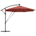 vidaXL Umbrelă de soare Terracota 294 x 294 x 248 cm
