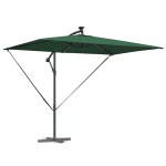 vidaXL Umbrelă de soare Verde 294 x 200 x 270 cm Poliester și Aluminiu