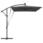 vidaXL Parasol banana cu brațe Antracit 294 x 200 x 254 cm vidaXL Parasol banana cu brațe Antracit 294 x 200 x 254 cm