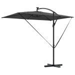 vidaXL Parasol banana cu brațe Antracit 294 x 200 x 254 cm vidaXL Parasol banana cu brațe Antracit 294 x 200 x 254 cm