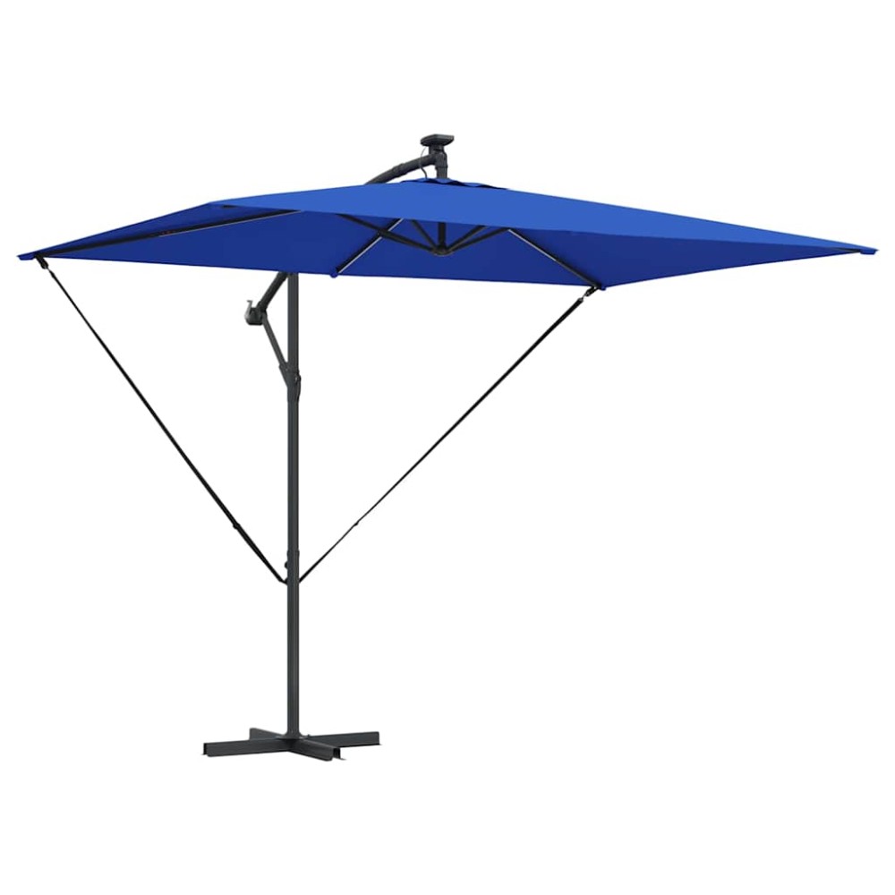 vidaXL Umbrelă de soare Albastru azur 294 x 200 x 270 cm