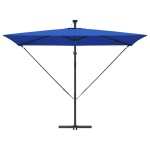 vidaXL Umbrelă de soare Albastru azur 294 x 200 x 270 cm