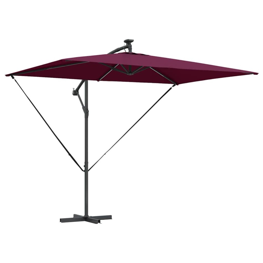 vidaXL Umbrelă de soare Roșu Bordeaux 294 x 200 x 270 cm